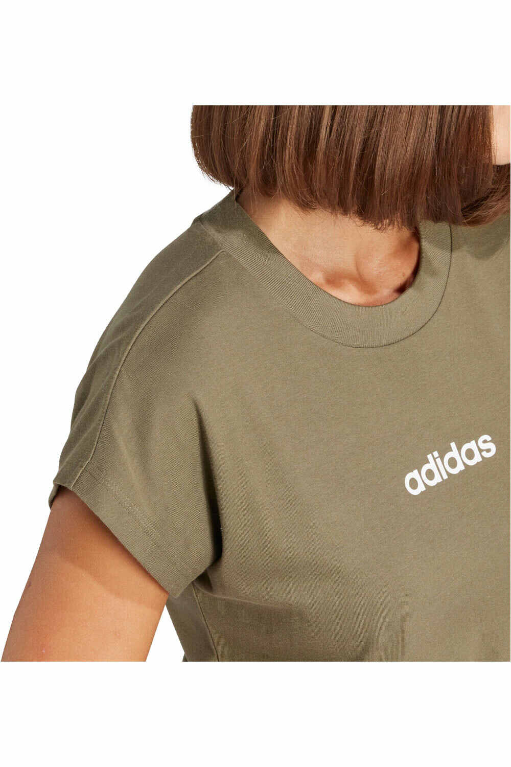adidas camiseta manga corta mujer ESSENTIALS LINEAR COTTON 04
