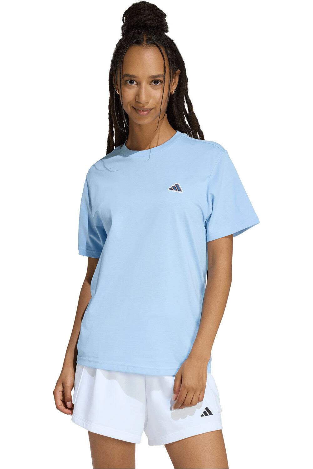 adidas camiseta manga corta mujer ESTAMPADA COLOUR ICON vista frontal