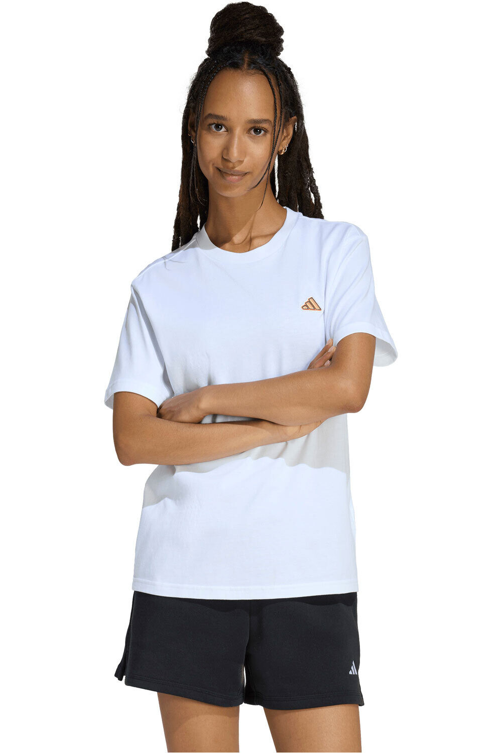 adidas camiseta manga corta mujer ESTAMPADA COLOUR ICON vista frontal