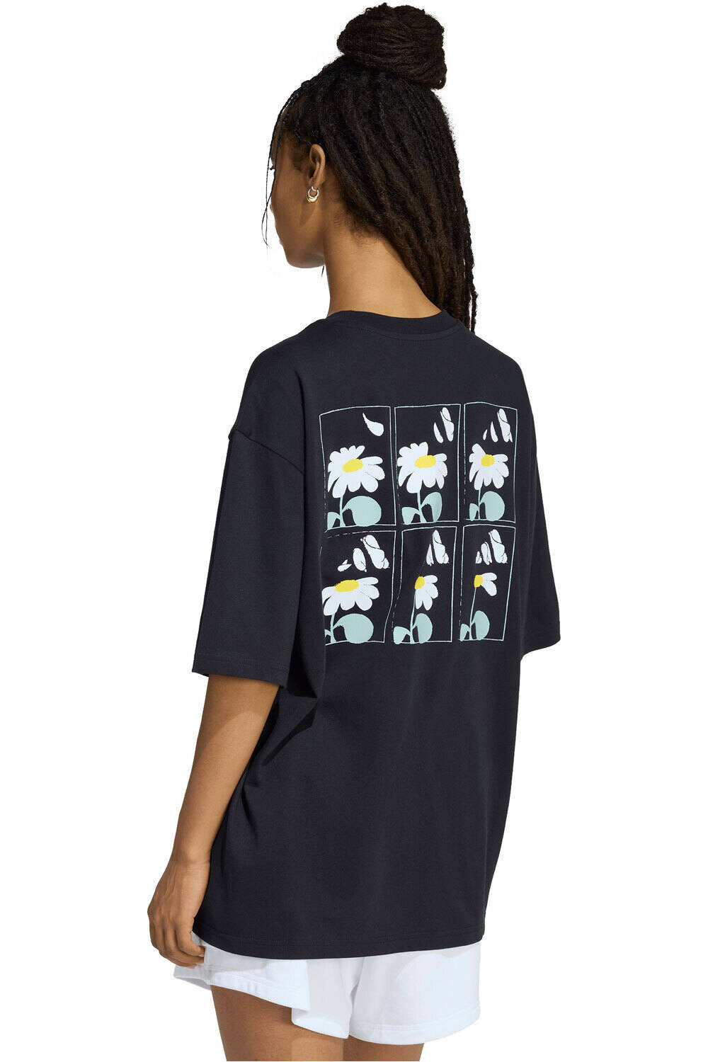 adidas camiseta manga corta mujer ESTAMPADA HOLGADA SOFT SIDE vista trasera