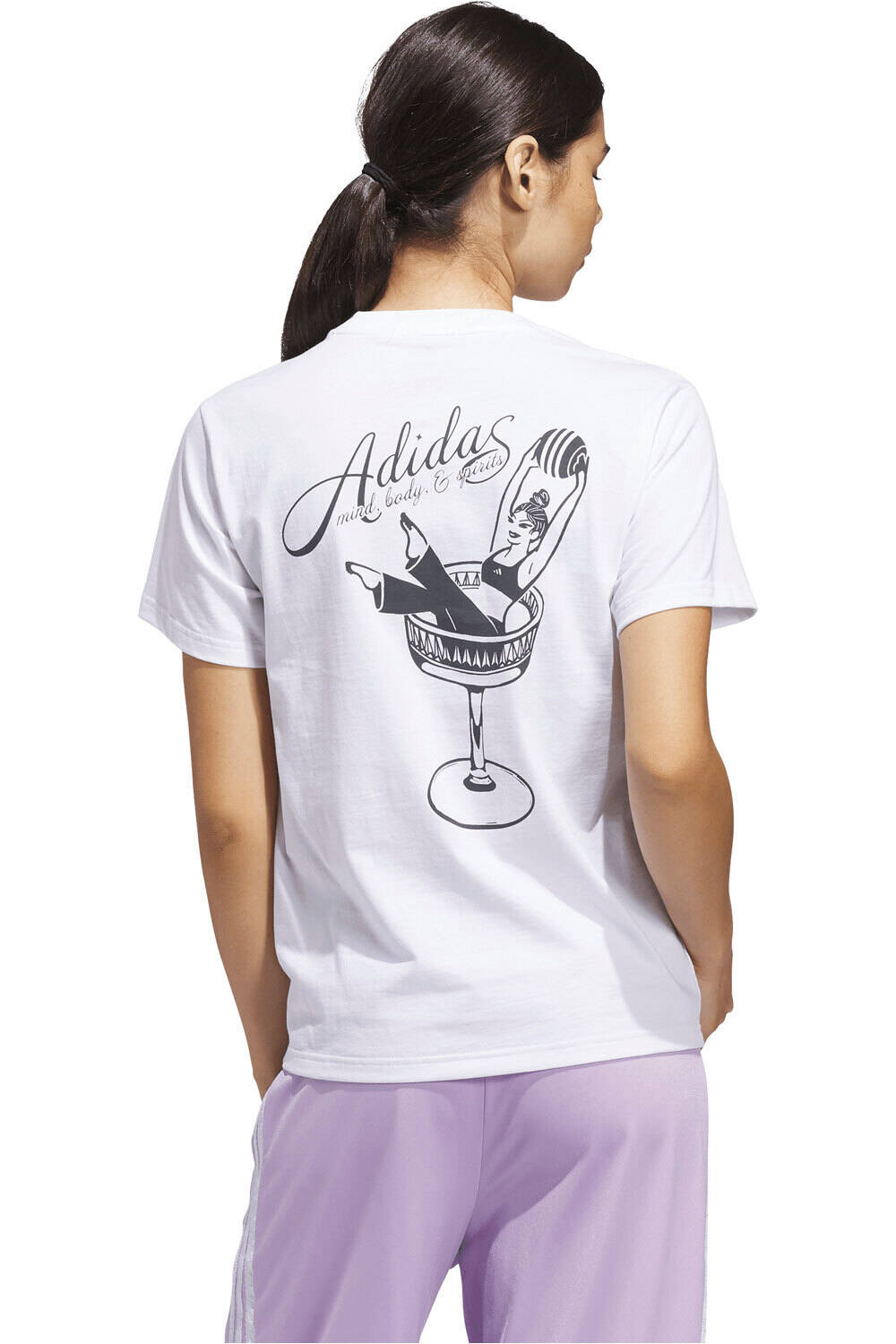 adidas camiseta manga corta mujer ESTAMPADA MIND BODY & SPIRIT vista trasera