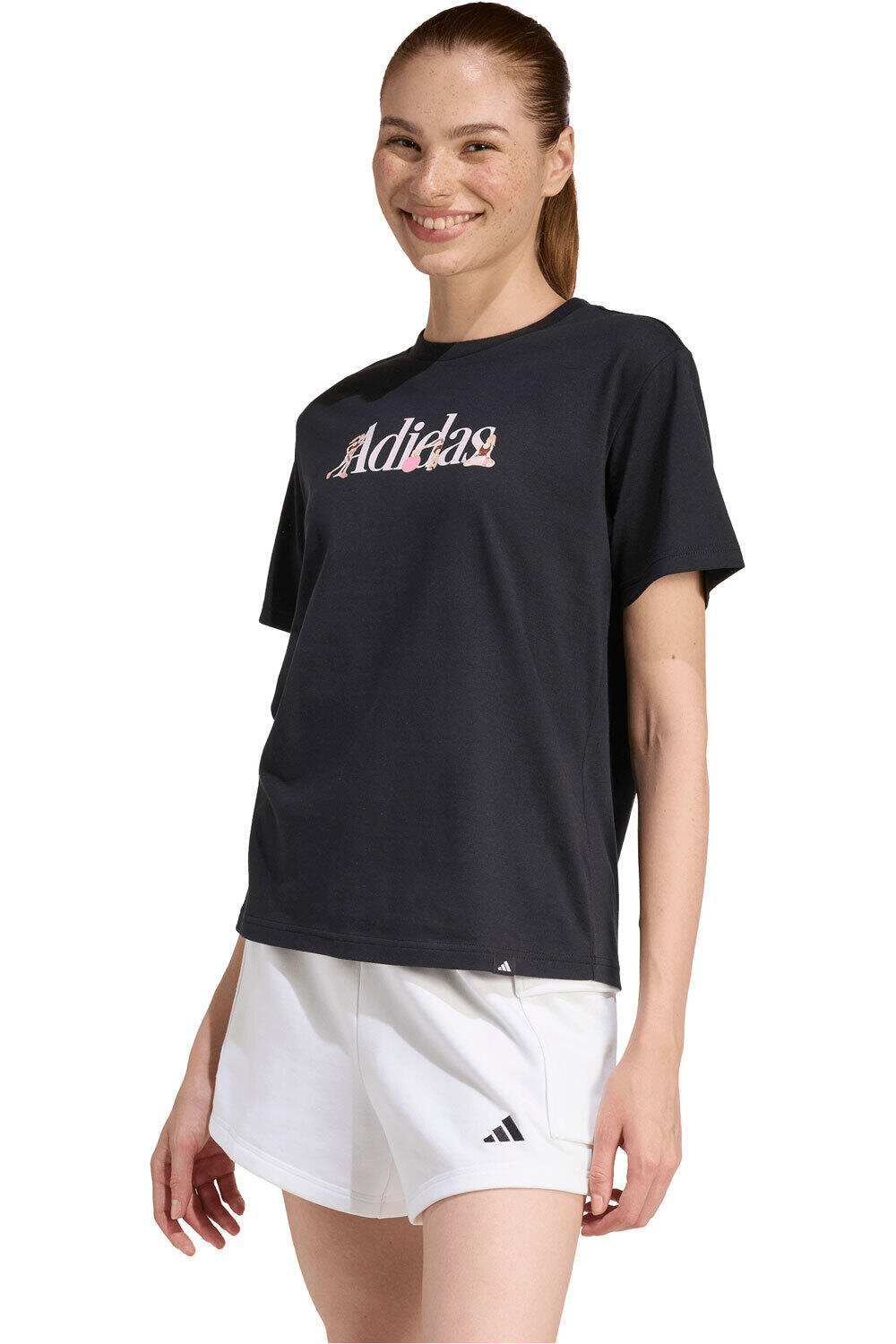 adidas camiseta manga corta mujer ESTAMPADA SOFT SPORTS vista frontal