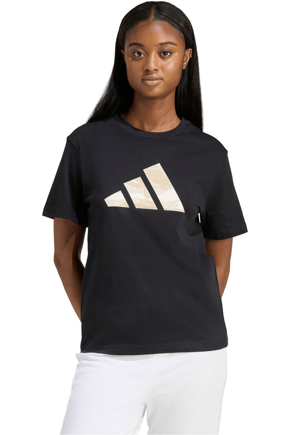 adidas camiseta manga corta mujer ESTAMPADO DE CAMUFLAJE vista frontal