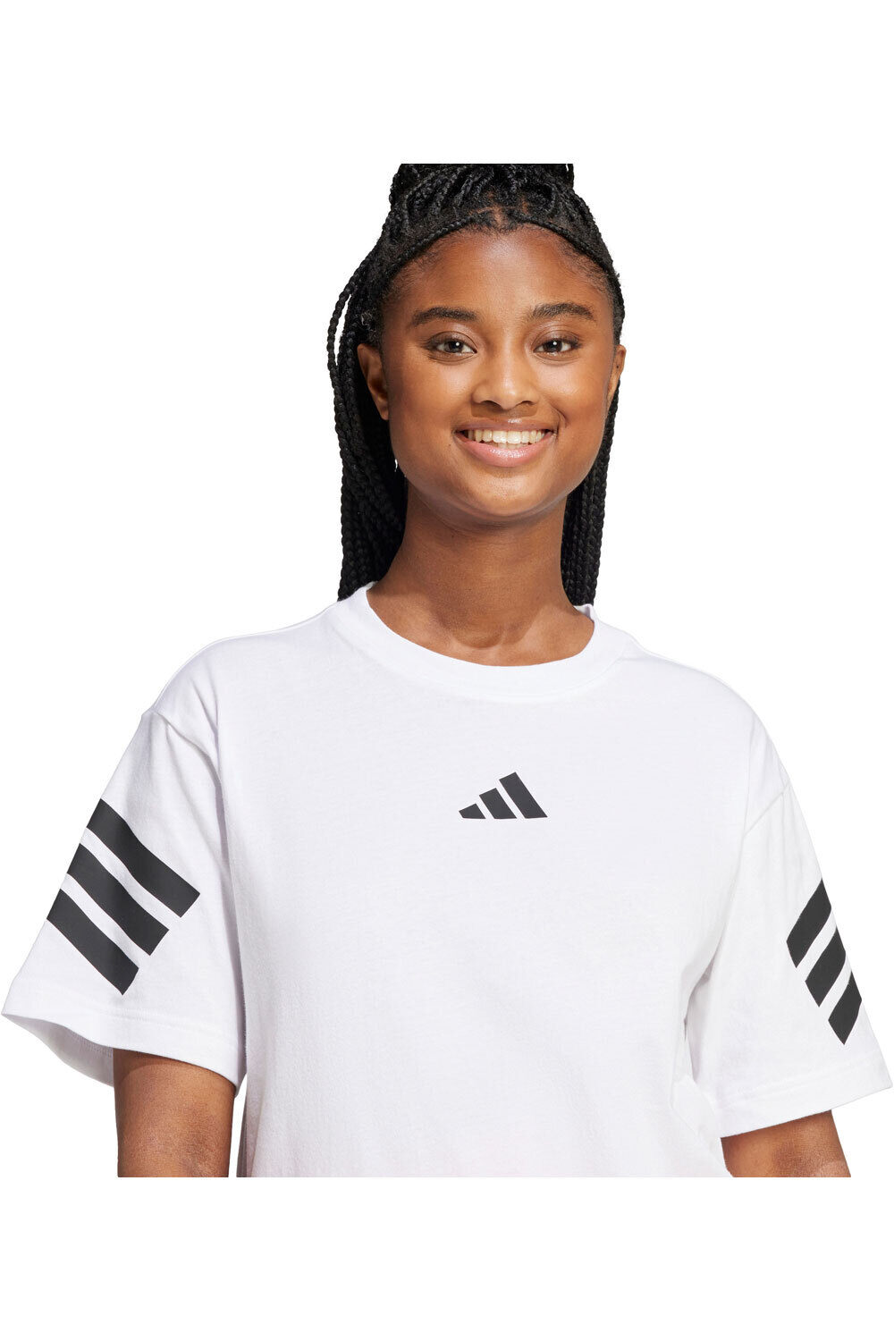 adidas camiseta manga corta mujer FUTURE ICONS 3 BANDAS 03
