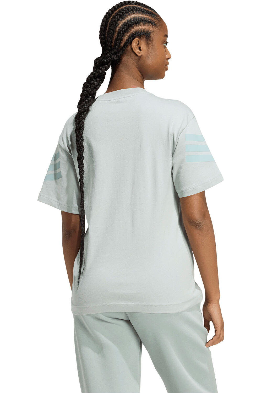 adidas camiseta manga corta mujer FUTURE ICONS 3 BANDAS vista trasera