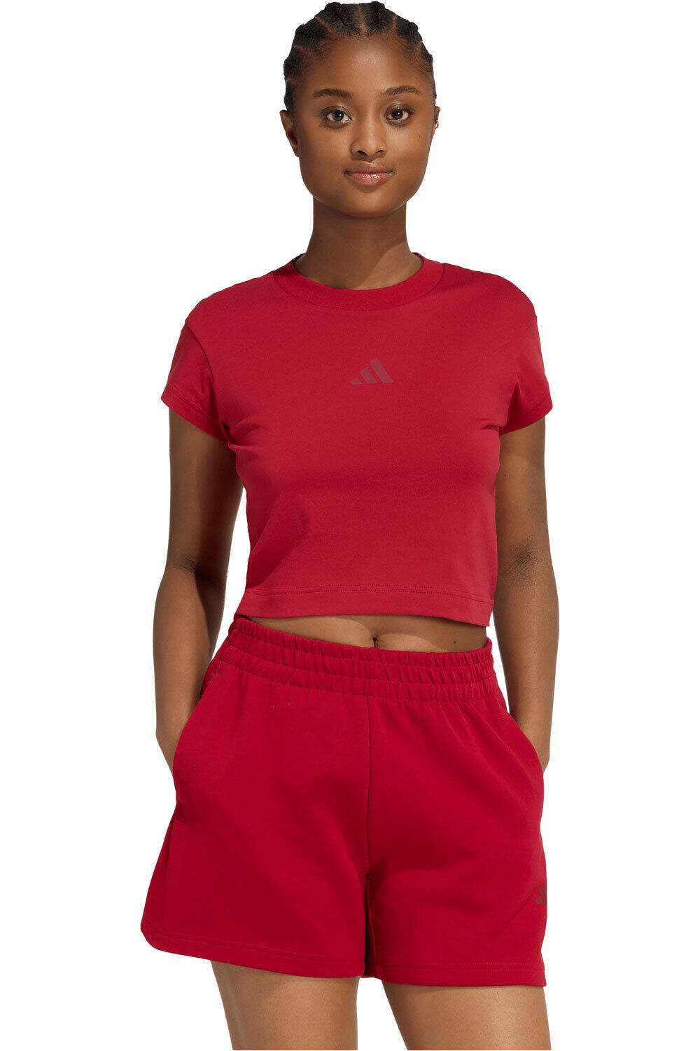 adidas camiseta manga corta mujer FUTURE ICONS SMALL LOGO vista frontal