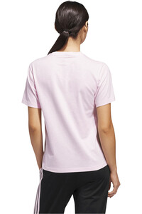 adidas camiseta manga corta mujer GINGA TEXTURIZADA CON LOGOTIPO GRANDE vista trasera