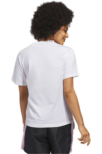 adidas camiseta manga corta mujer GINGA TEXTURIZADA CON LOGOTIPO GRANDE vista trasera