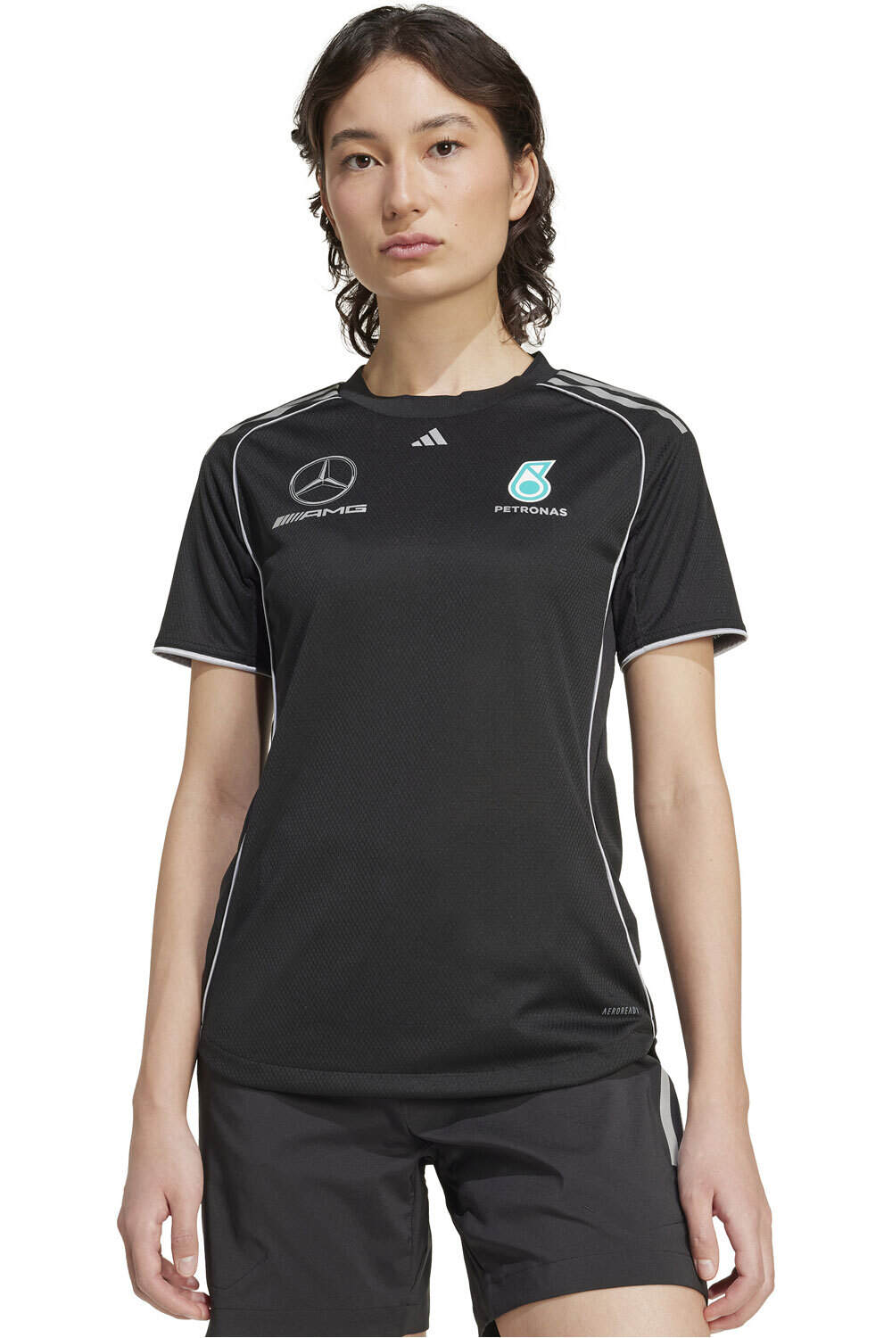 adidas camiseta manga corta mujer MERCEDES F1 TEAM MECHANICS vista frontal