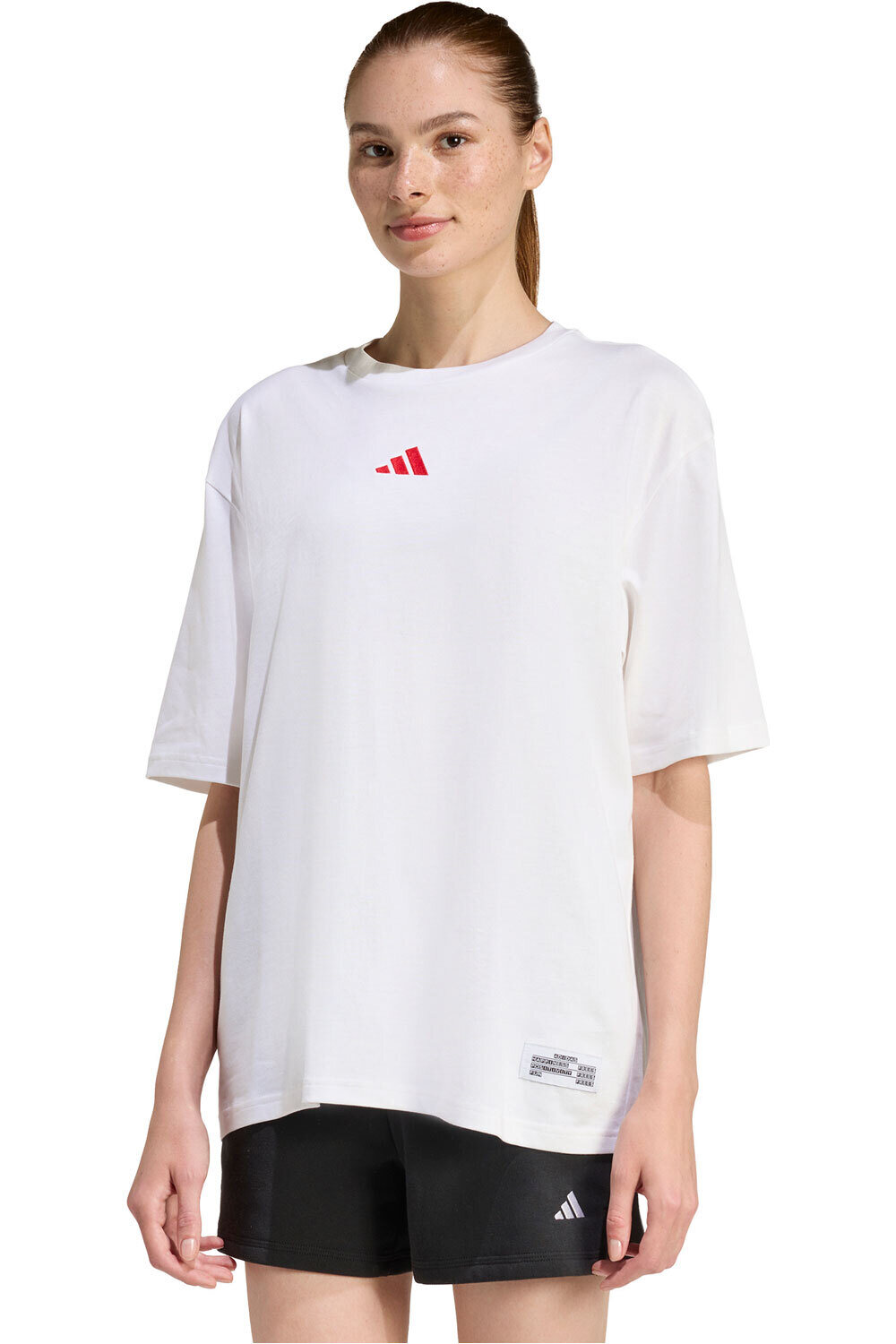 adidas camiseta manga corta mujer MINI EMBROIDERY vista frontal