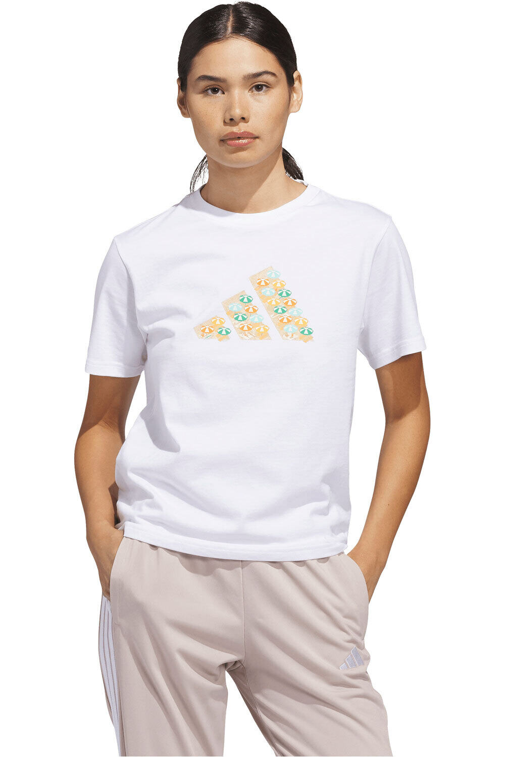 adidas camiseta manga corta mujer PARAGUAS GRAPHICS vista frontal