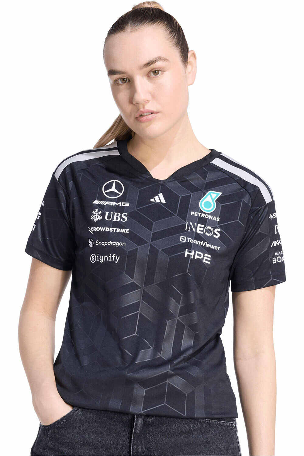 adidas camiseta manga corta mujer PILOTO MERCEDES-AMG PETRONAS F1 TEAM vista detalle