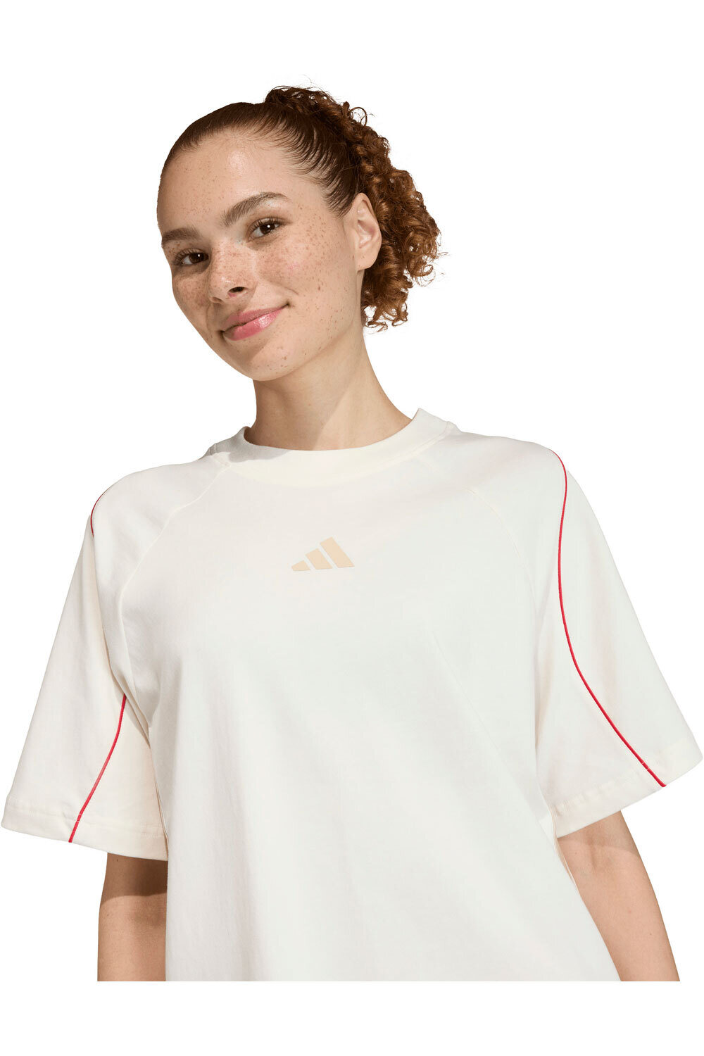 adidas camiseta manga corta mujer STADIUM 3 STRIPES vista detalle