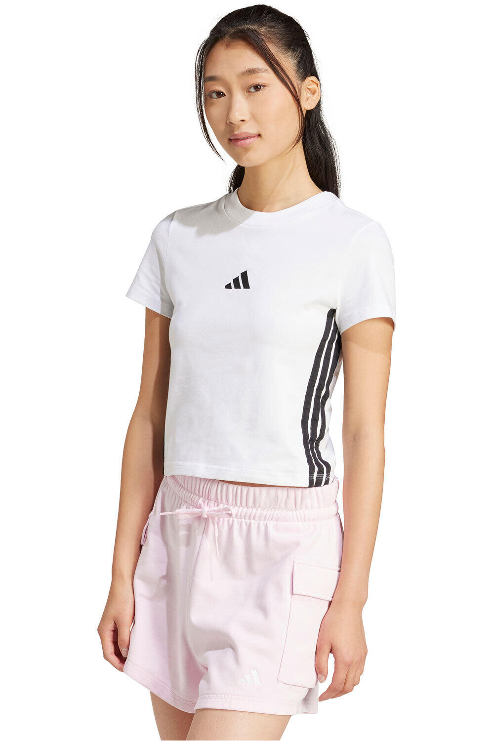 adidas camiseta manga corta mujer W 3S SJ BABY T vista frontal