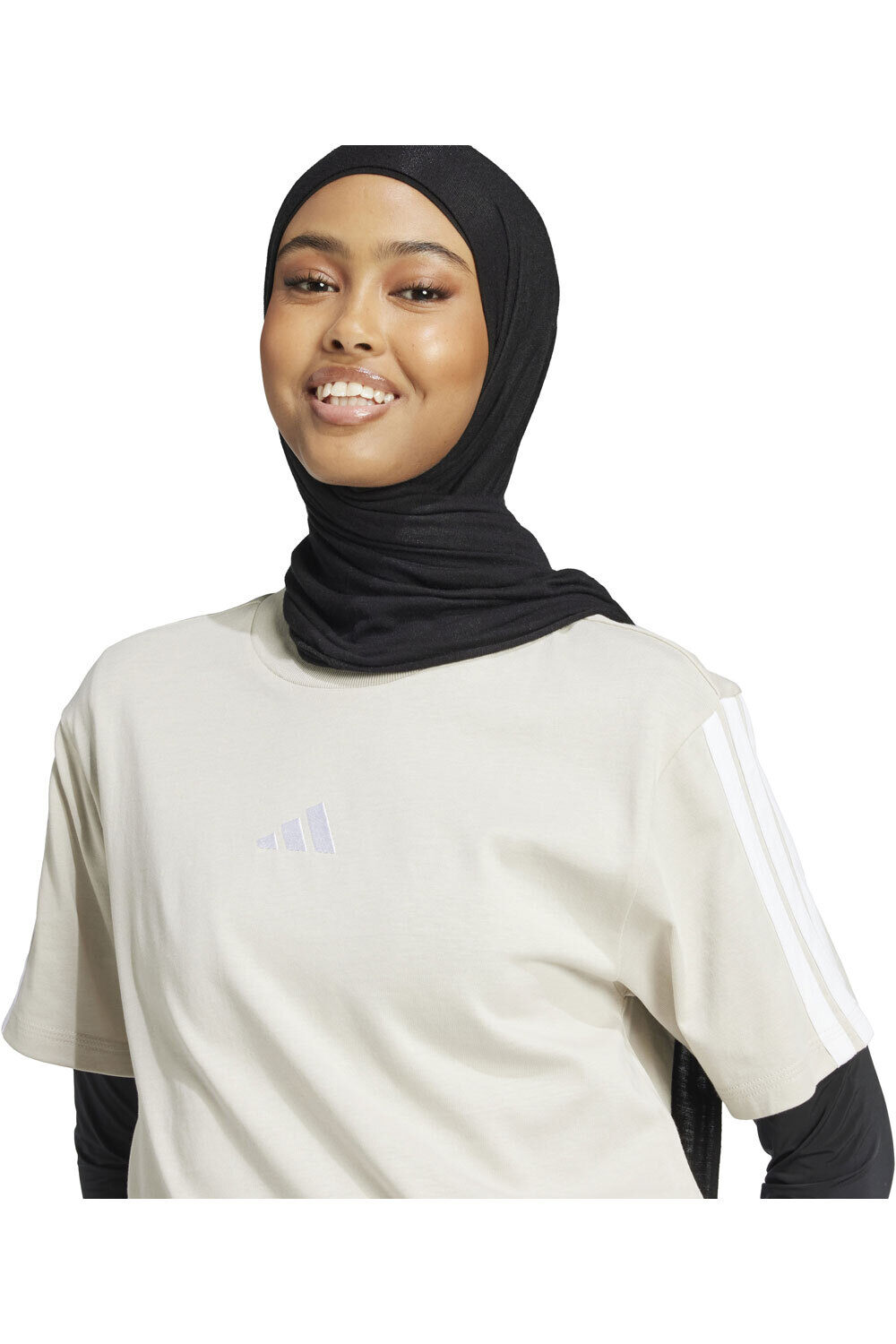 adidas camiseta manga corta mujer W 3S SJ T B vista detalle