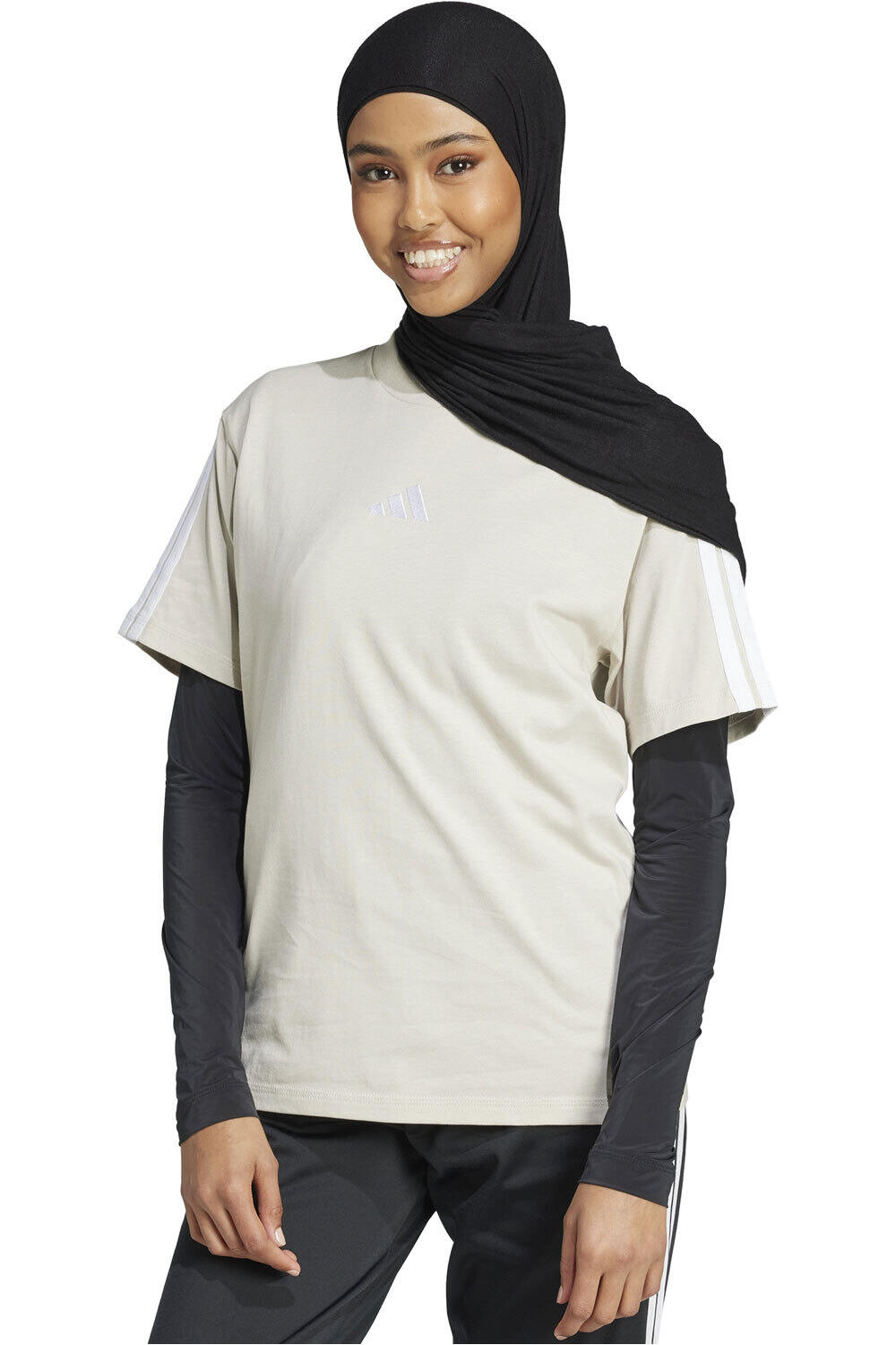 adidas camiseta manga corta mujer W 3S SJ T B vista frontal