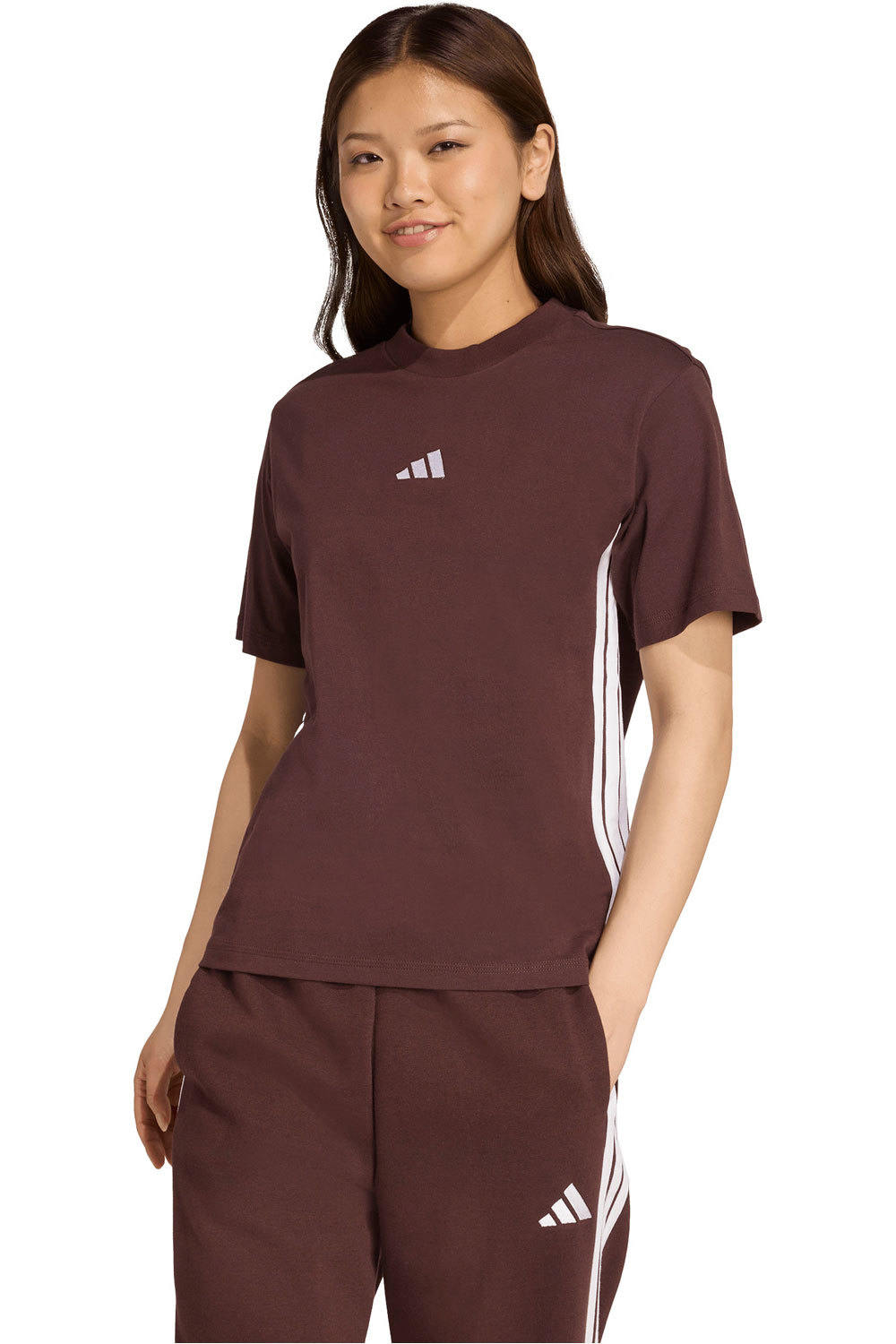 adidas camiseta manga corta mujer W 3S SJ T vista frontal