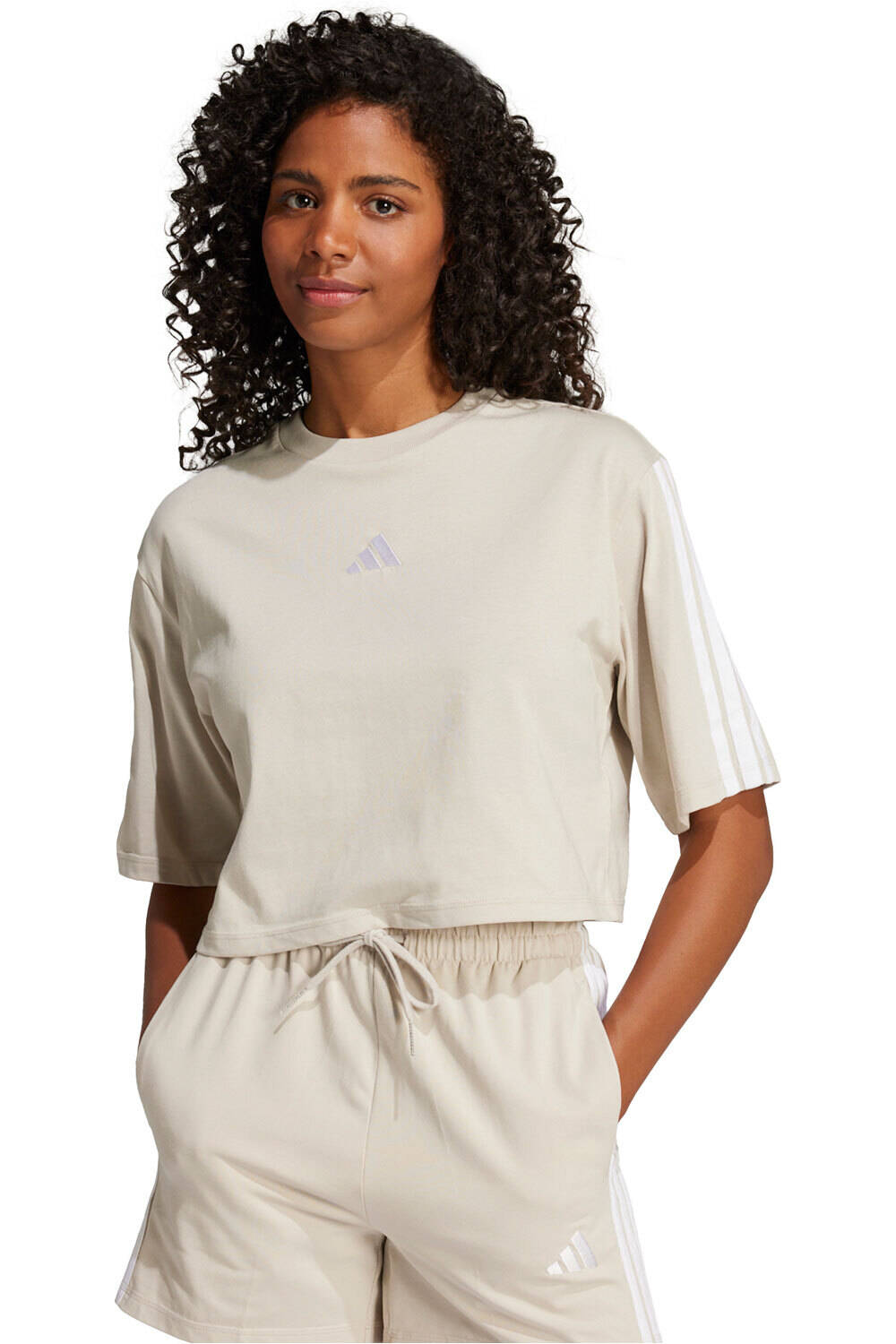 adidas camiseta manga corta mujer W 3S SJ TLR T vista frontal