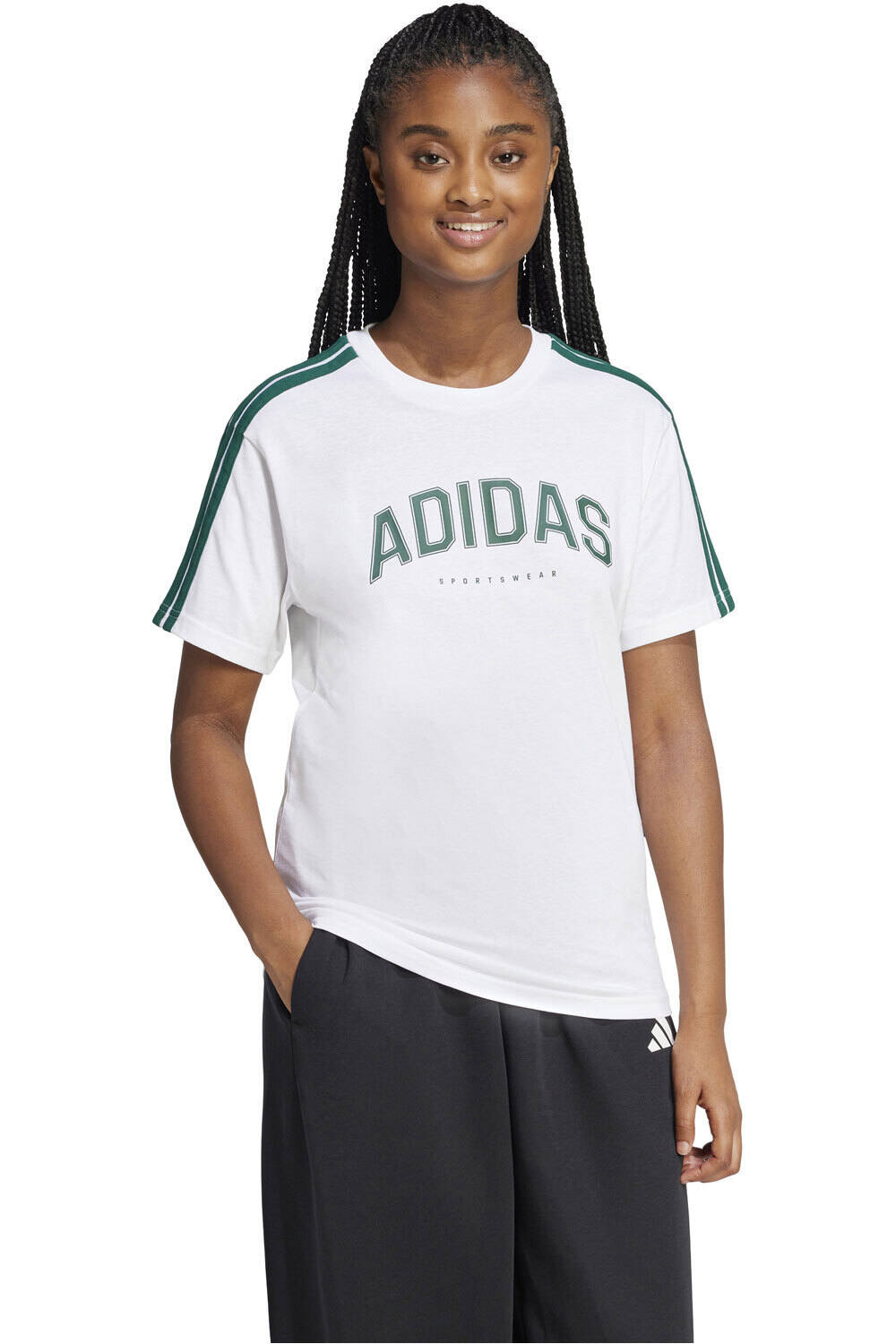 adidas camiseta manga corta mujer W L SOFTS TEE vista detalle