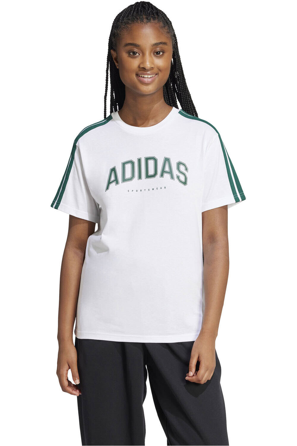 adidas camiseta manga corta mujer W L SOFTS TEE vista frontal