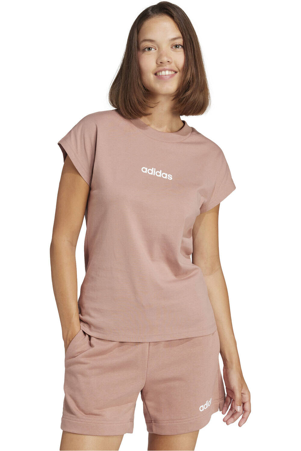 adidas camiseta manga corta mujer W LIN SJ T vista frontal