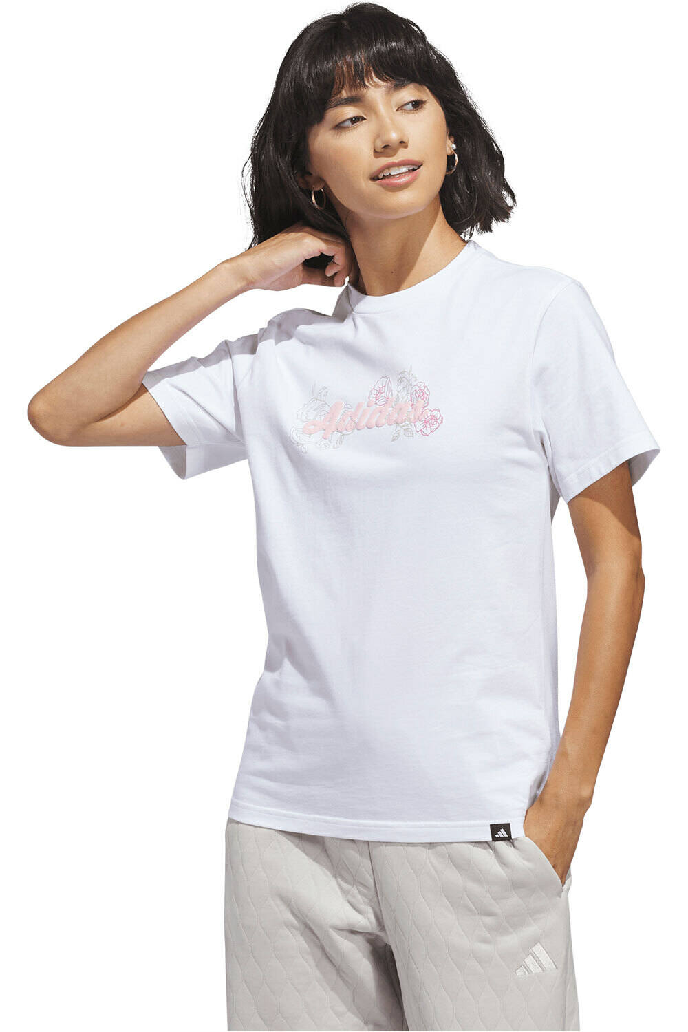 adidas camiseta manga corta mujer WESTERN FLORALS vista frontal