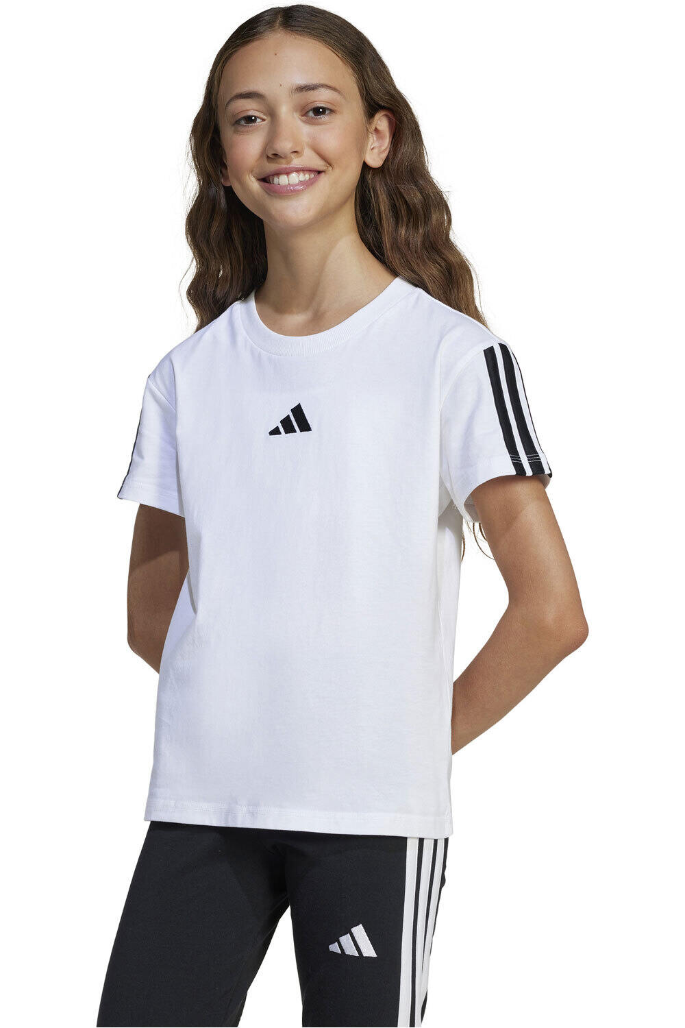 adidas camiseta manga corta niña JG 3S TEE 160 vista frontal