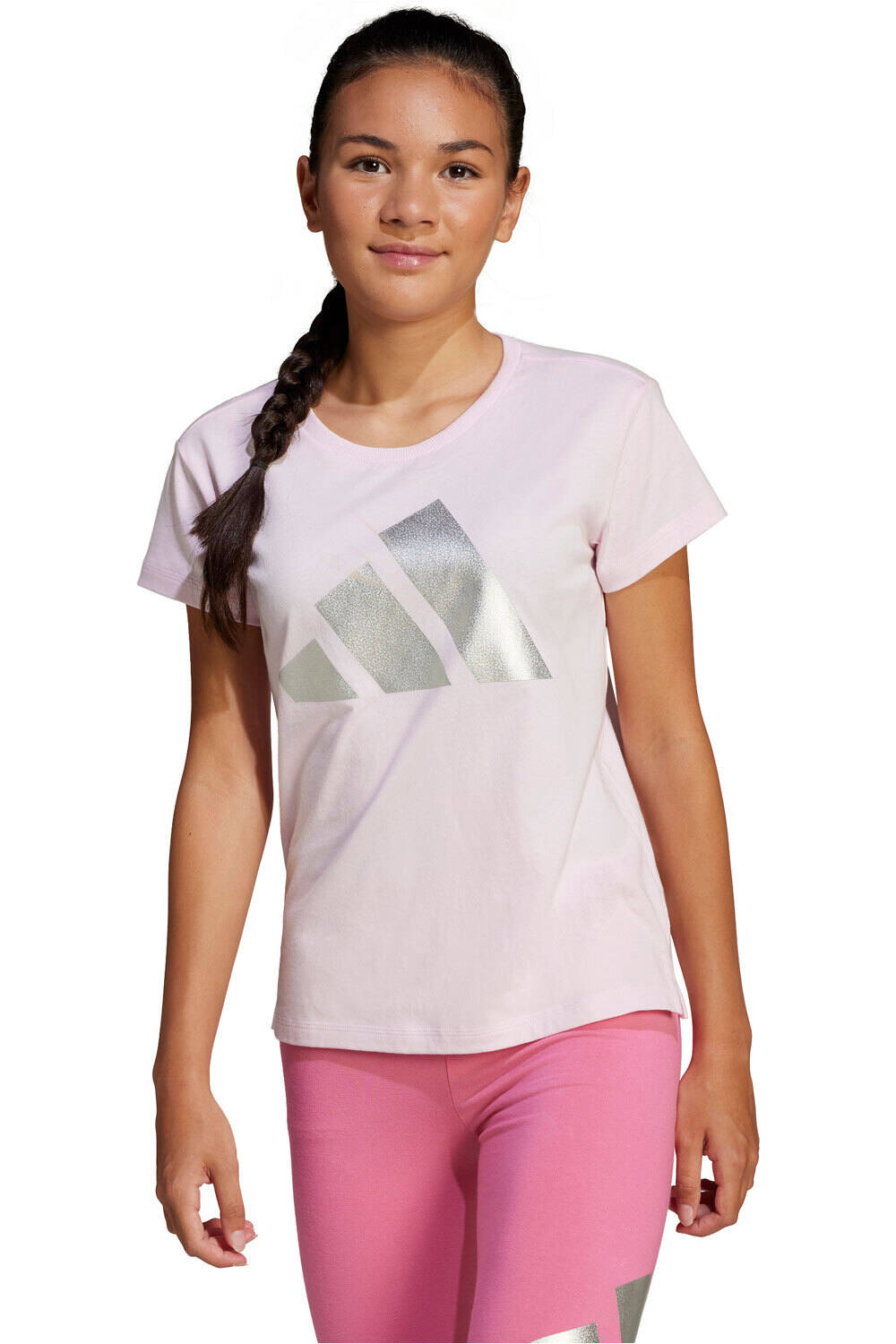 adidas camiseta manga corta niña JG GLAM T vista frontal