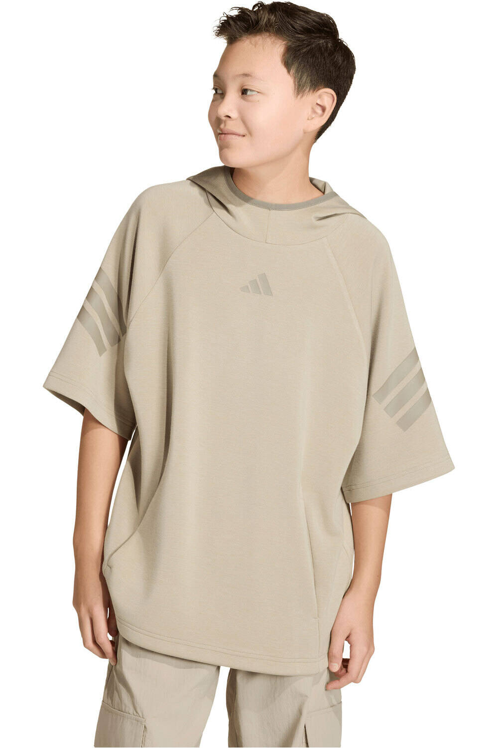 adidas camiseta manga corta niño FUTURE ICONS 3 BANDAS vista frontal