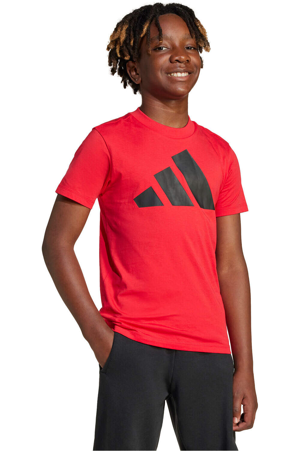 adidas camiseta manga corta niño J BL TEE 160 vista frontal