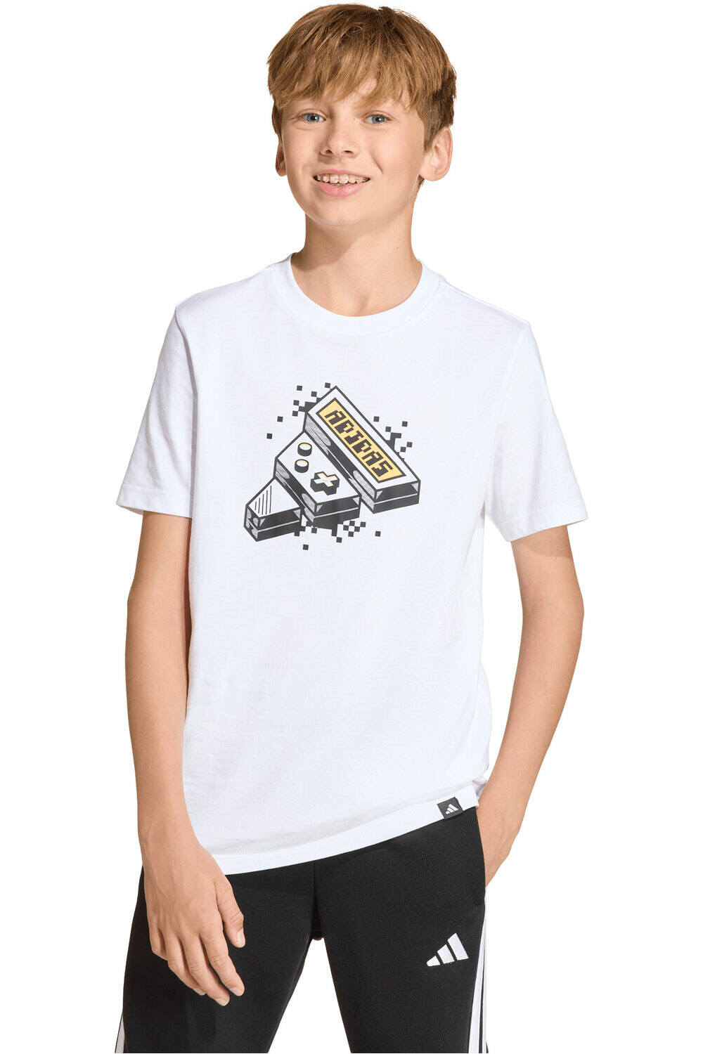 adidas camiseta manga corta niño J GAME T vista frontal