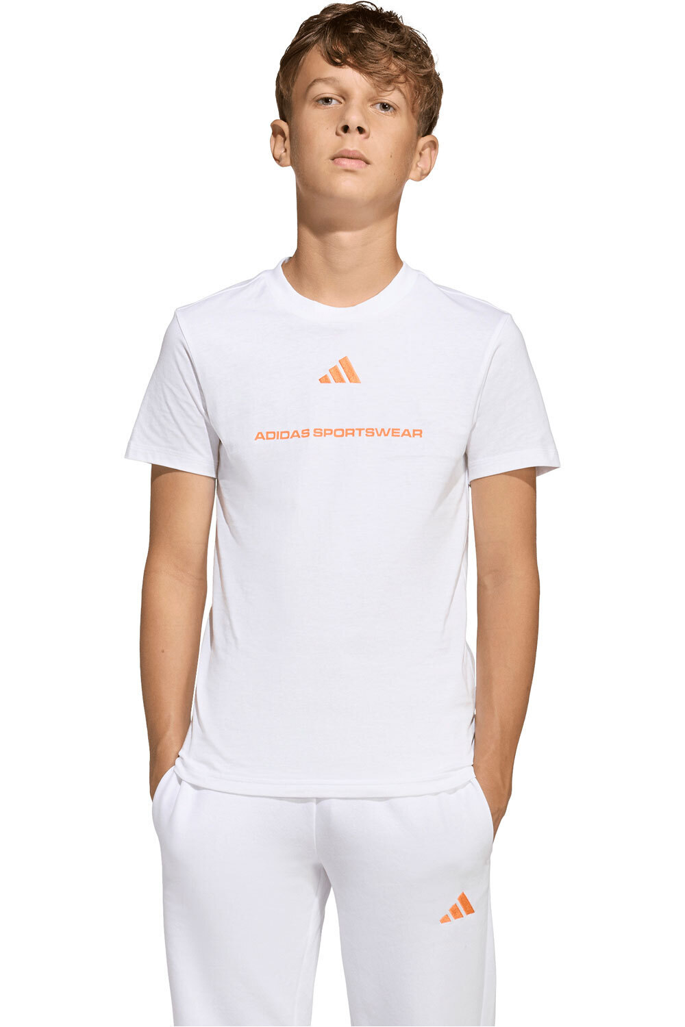 adidas camiseta manga corta niño SLOGAN SINGLE J vista frontal