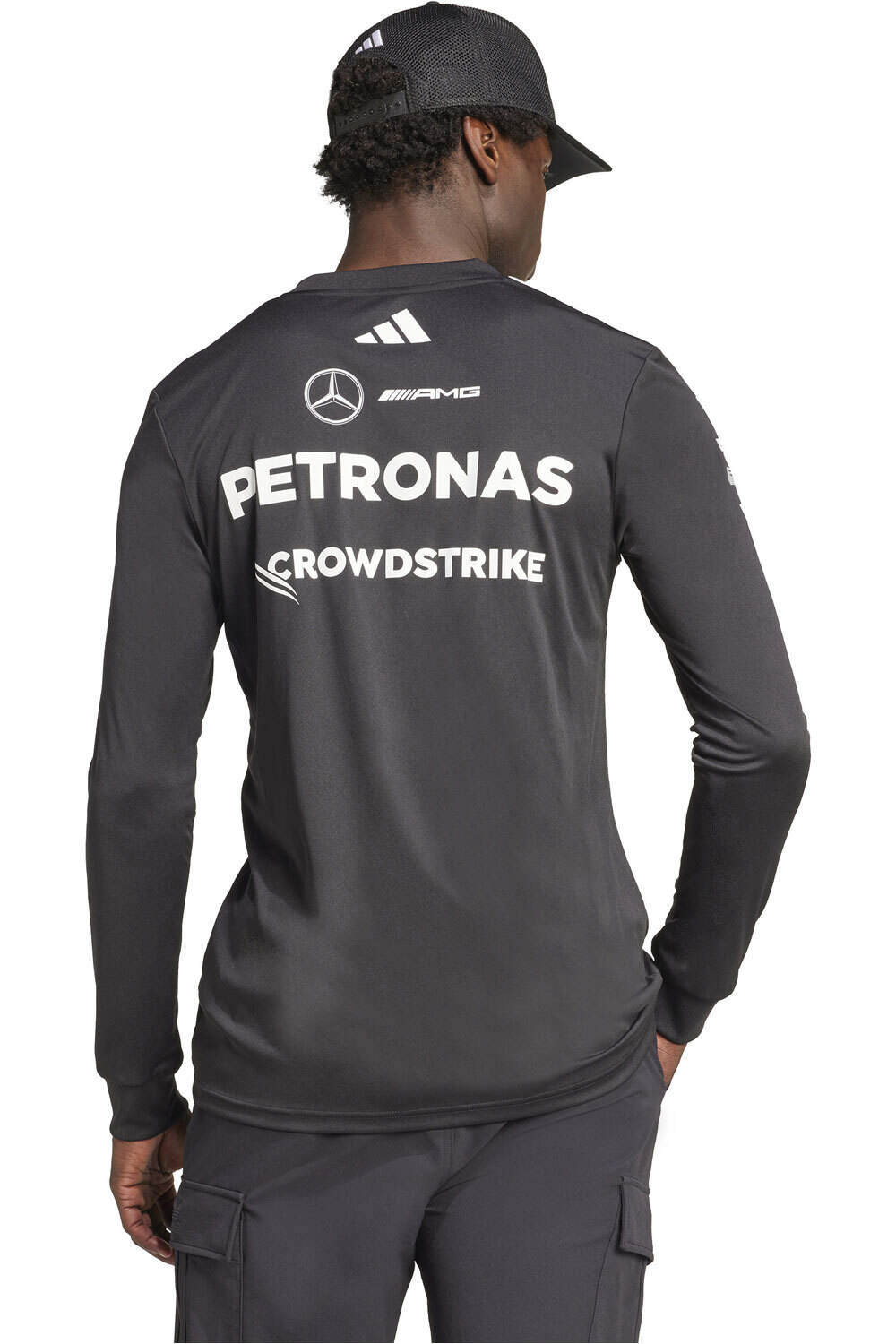 adidas camiseta manga larga hombre MERCEDES AMG PETRONAS DRIVER vista trasera