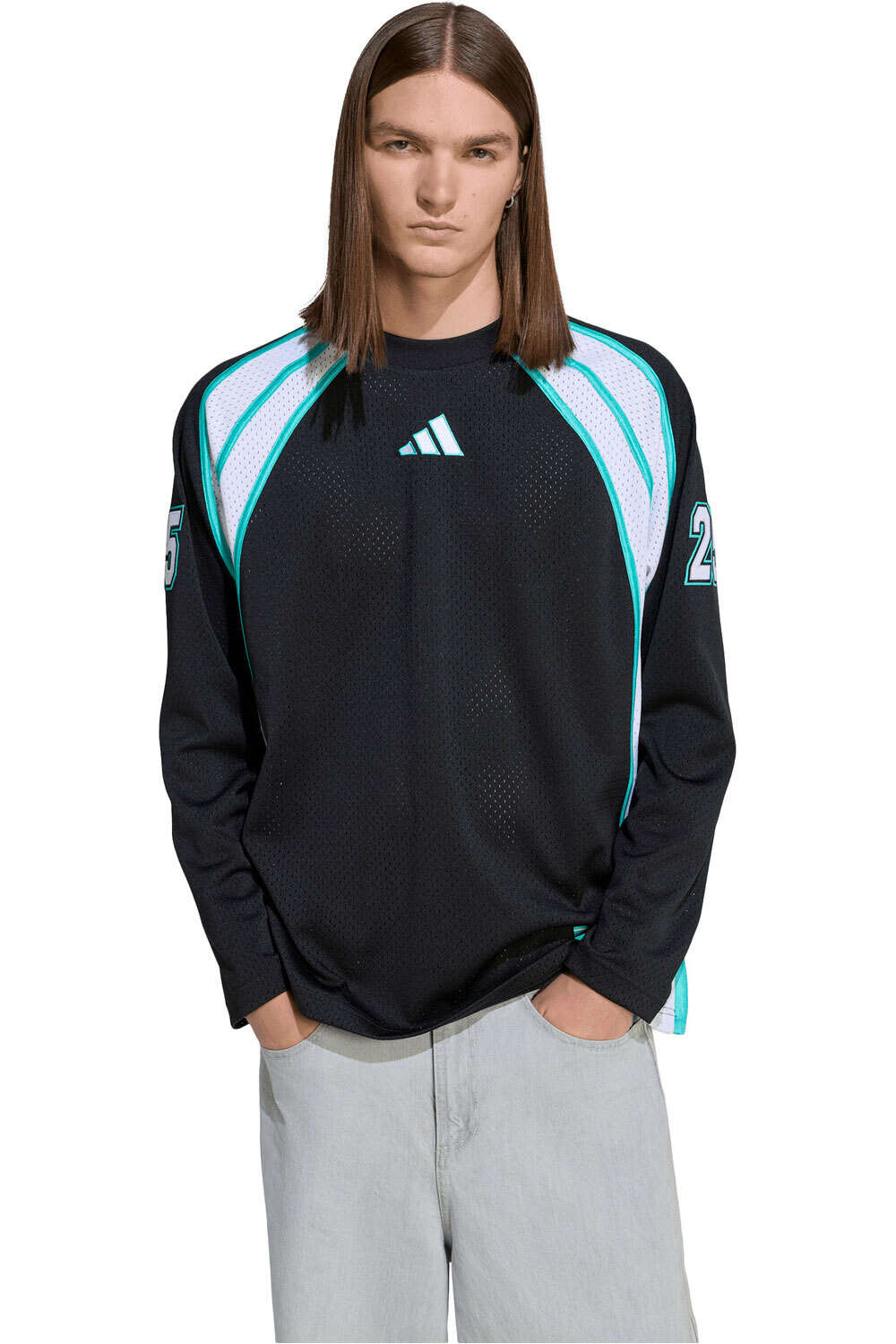 adidas camiseta manga larga hombre MERCEDES-AMG PETRONAS F1 LAS VEGAS vista frontal