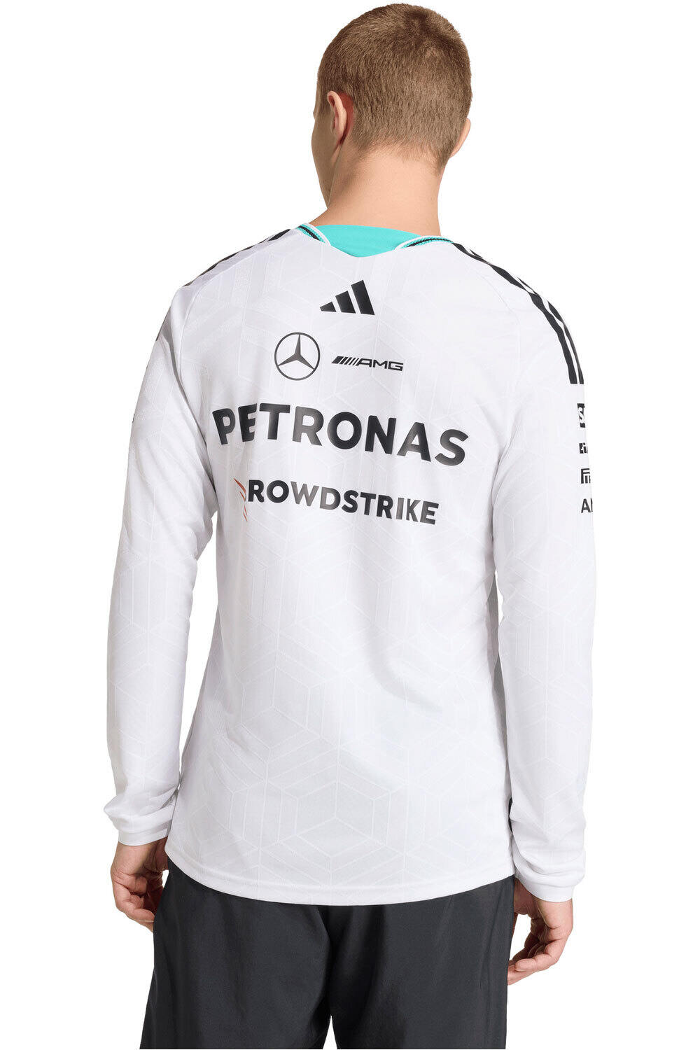 adidas camiseta manga larga hombre MERCEDES-AMG PETRONAS F1 OFICIAL vista trasera