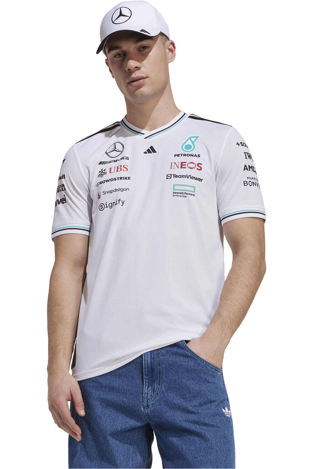 adidas camiseta manga larga hombre MERCEDES AMG PETRONAS F1 TEAM vista frontal