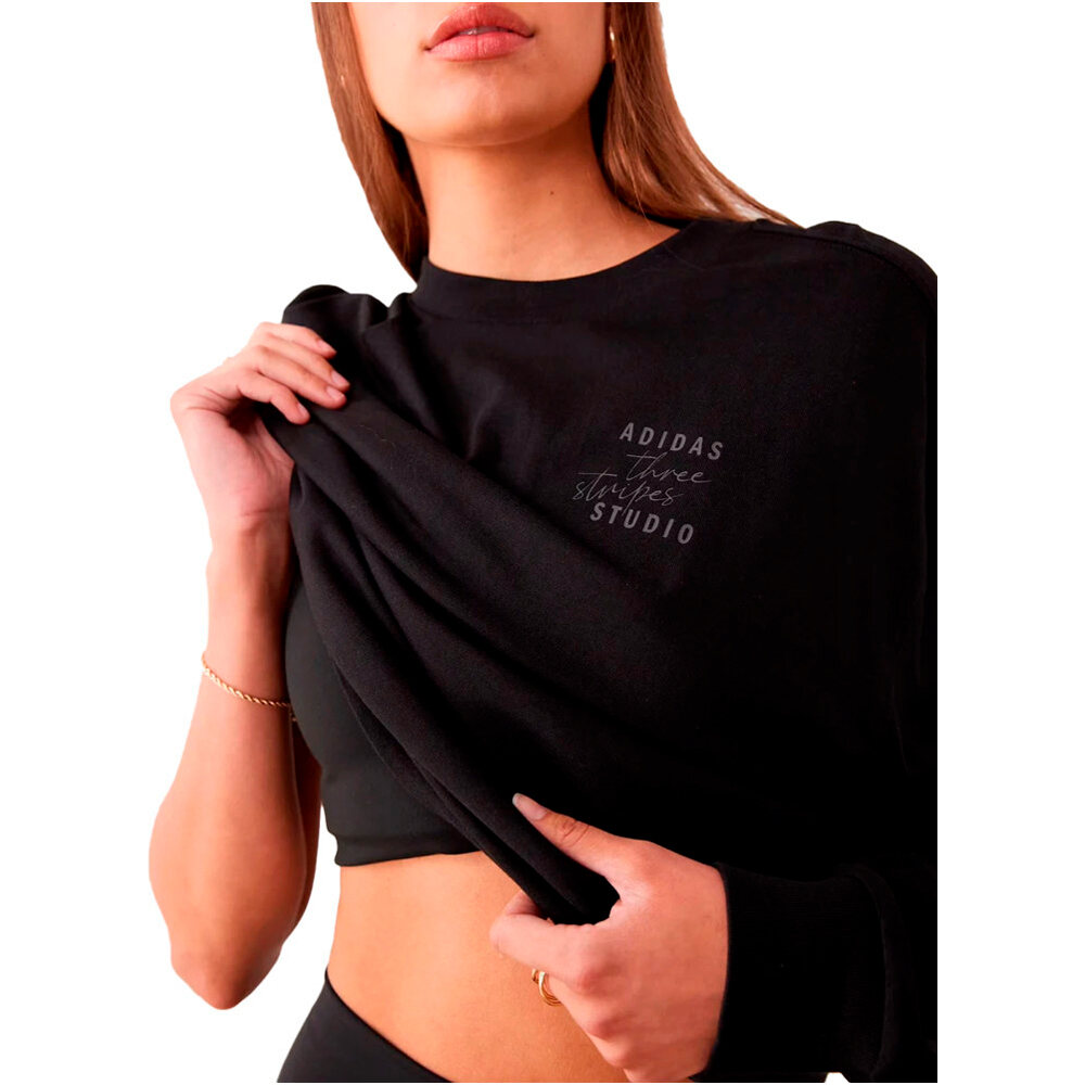 adidas camiseta manga larga mujer 3S STUDIO BOYFRIEND vista detalle