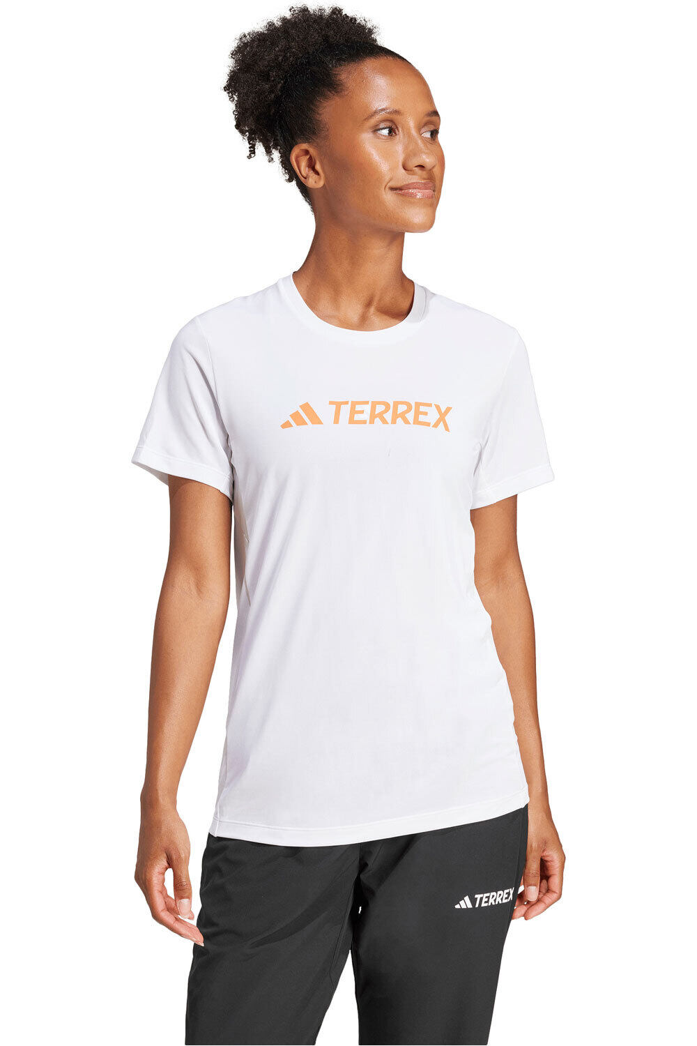 adidas camiseta montaña manga corta mujer TERREX MULTI CLIMACOOL LOGO TECH vista frontal