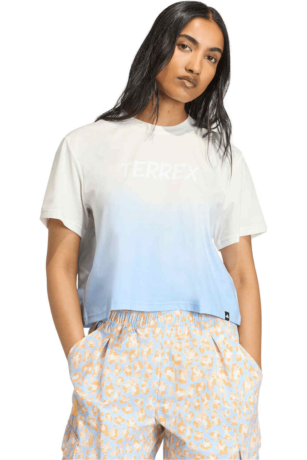 adidas camiseta montaña manga corta mujer TERREX MULTI MEADOW PACK vista frontal