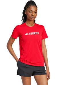 adidas camiseta montaña manga corta mujer W MT LOG TECH T vista detalle