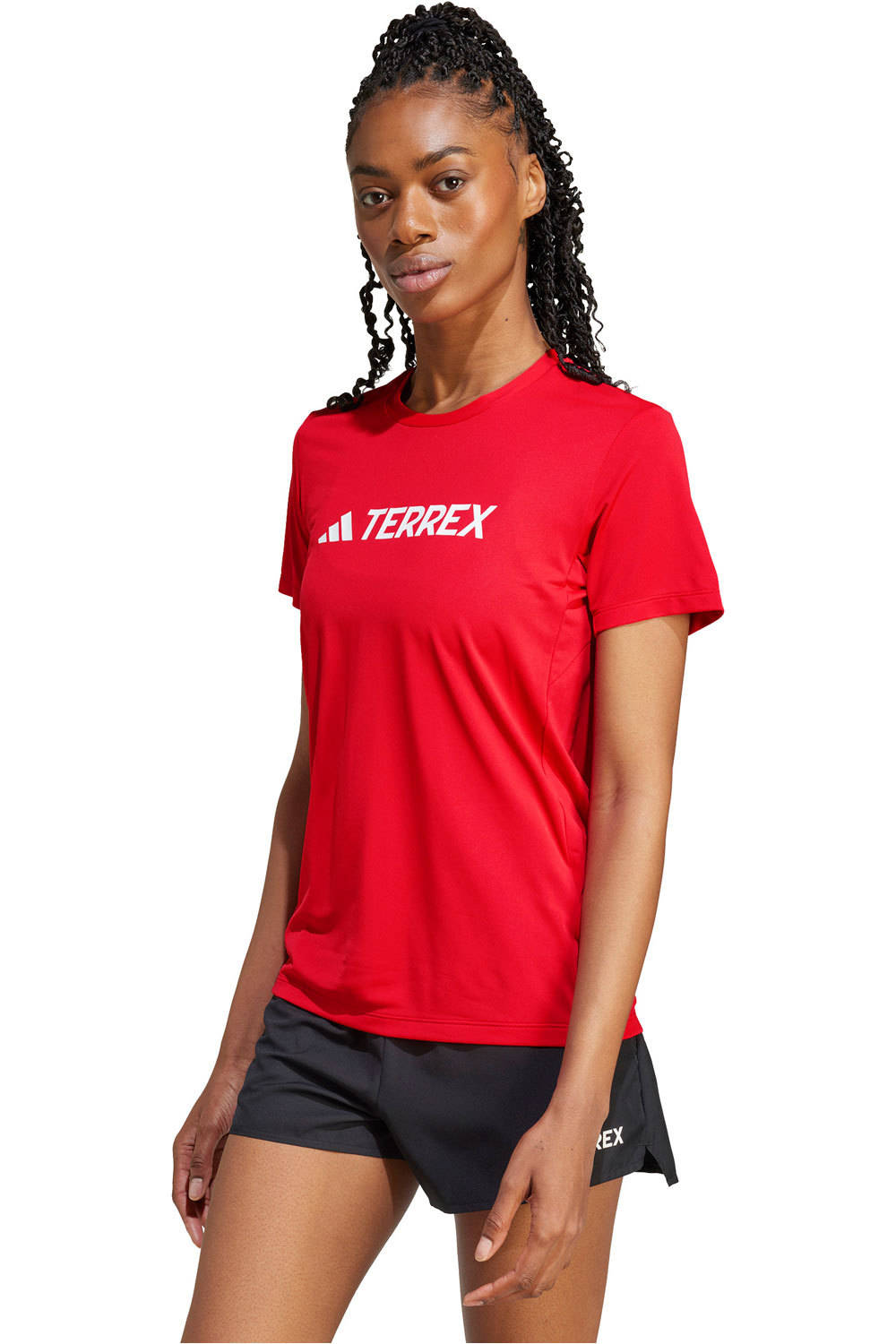 adidas camiseta montaña manga corta mujer W MT LOG TECH T vista frontal