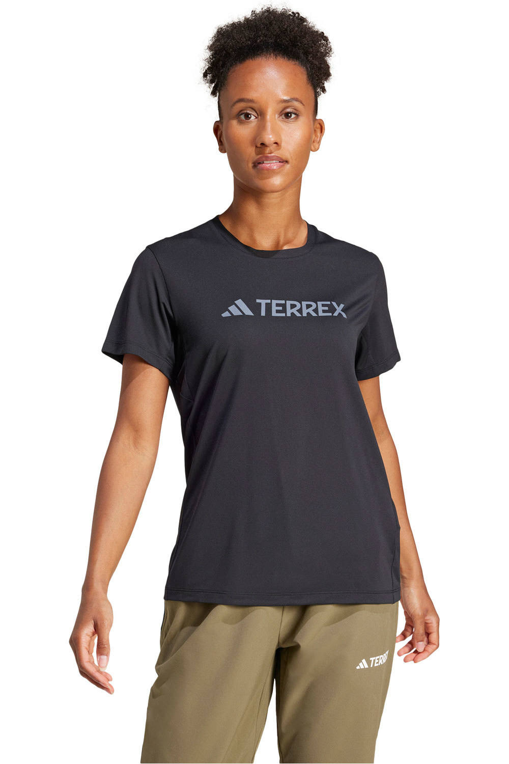 adidas camiseta montaña manga corta mujer W MT LOG TECH T vista frontal