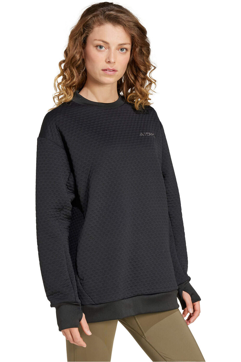 adidas camiseta montaña manga larga mujer W XPL CREW NECK vista detalle