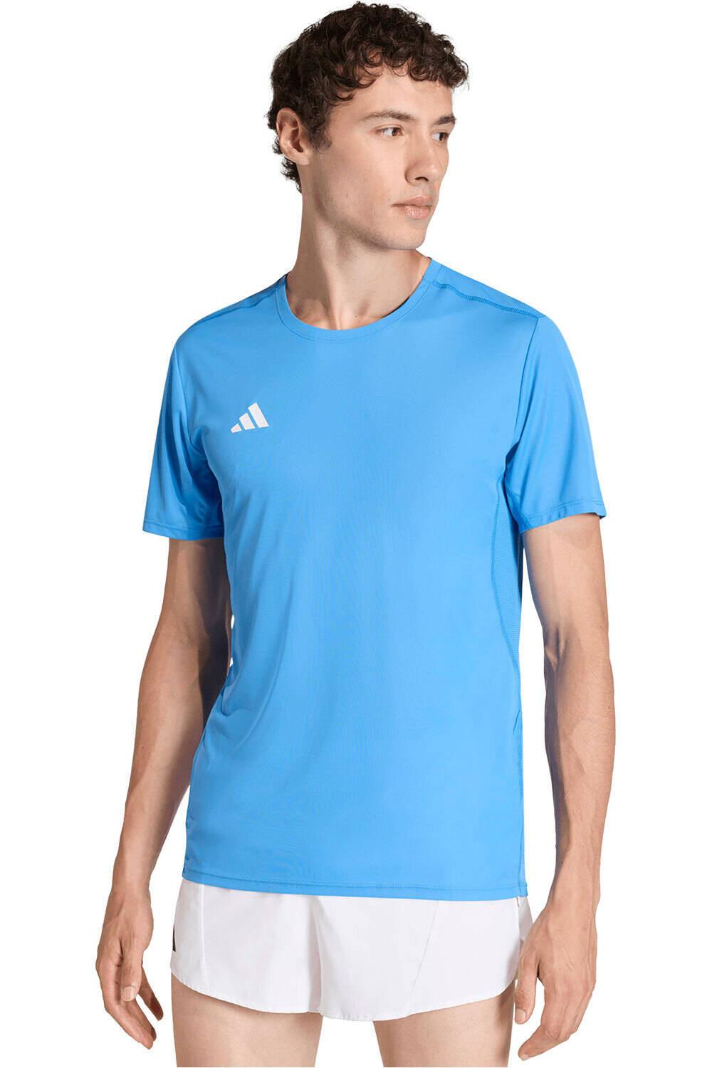 adidas camiseta técnica manga corta hombre ADIZERO ESSENTIALS RUNNING vista frontal