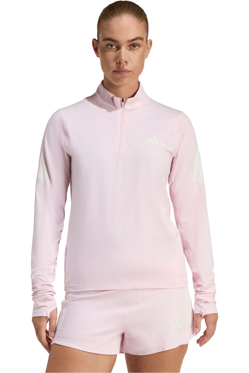 adidas camiseta técnica manga larga mujer ADI365/// ZIP W vista frontal