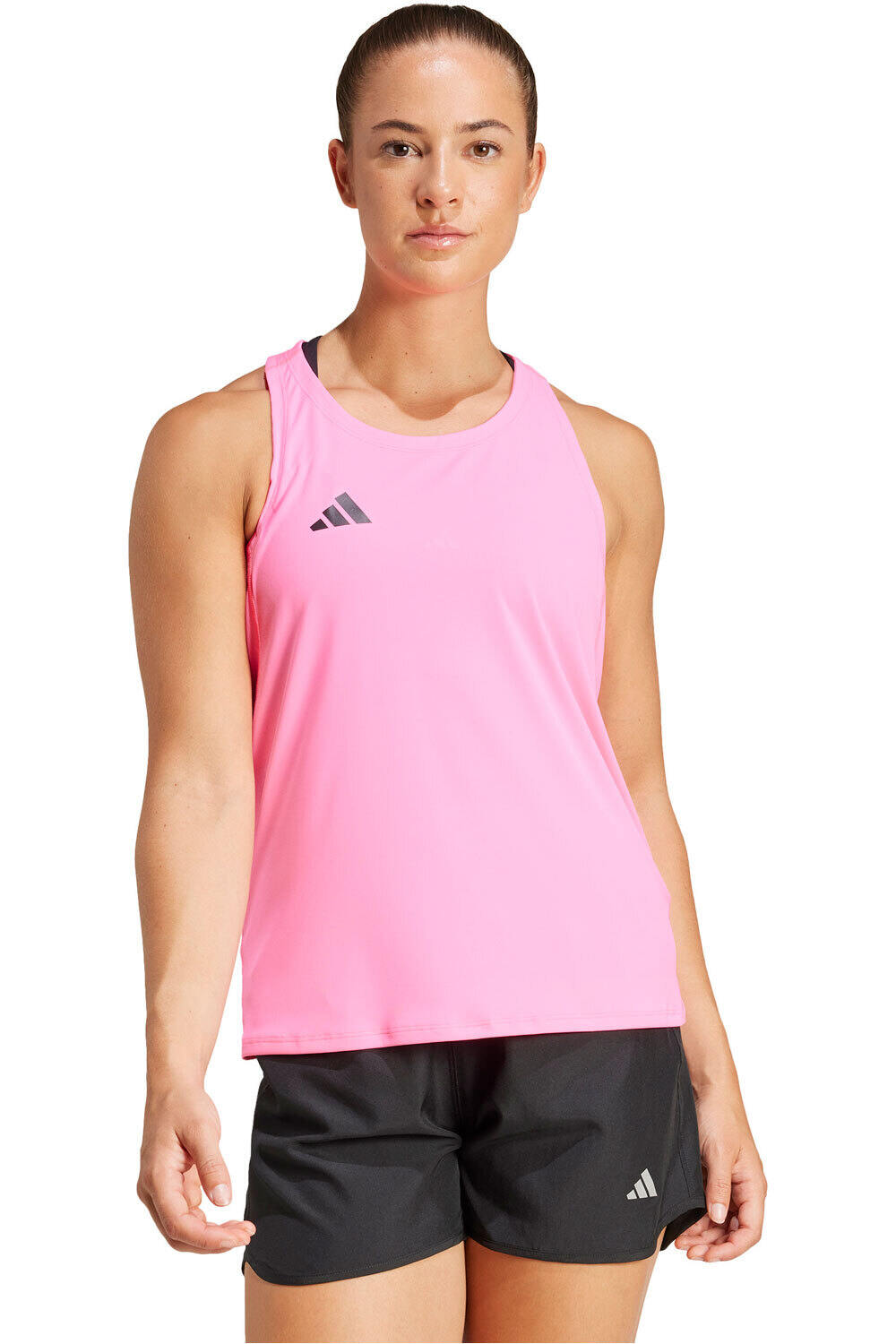 adidas camiseta técnica tirantes mujer ADIZERO ESSENTIALS vista frontal