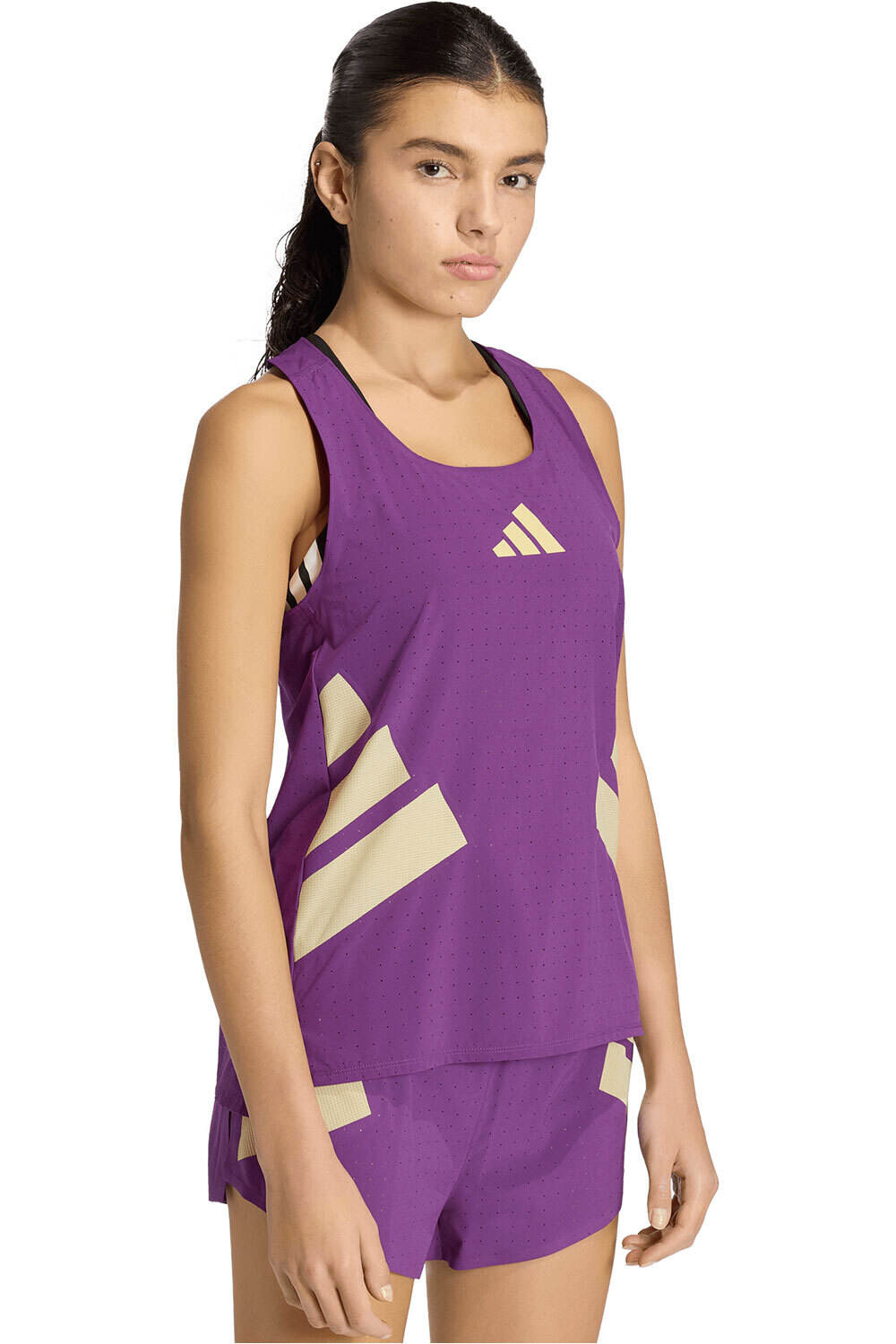 adidas camiseta técnica tirantes mujer ADIZERO ROAD TO RECORDS vista frontal