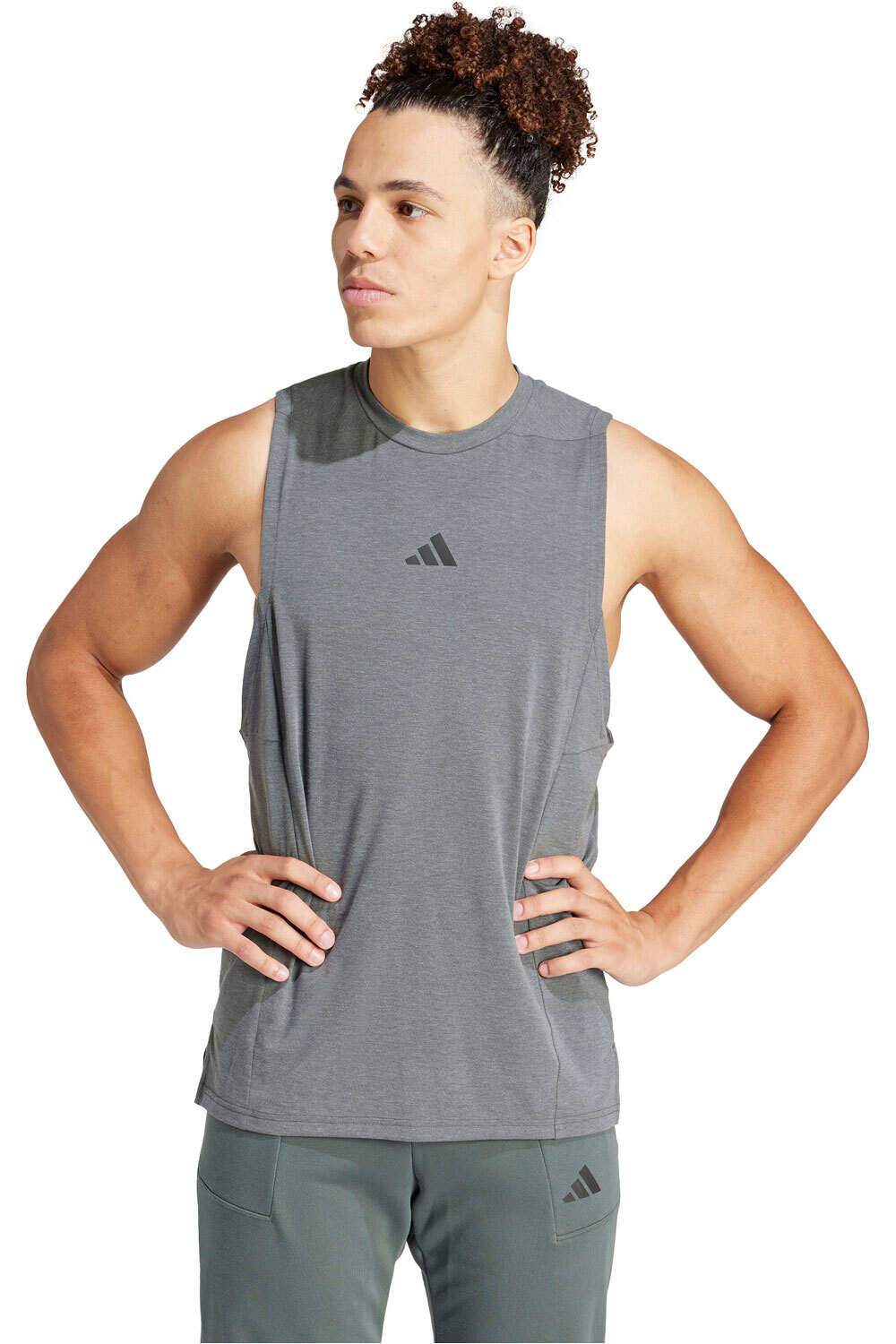 adidas camiseta tirantes fitness hombre D4T TANK vista frontal