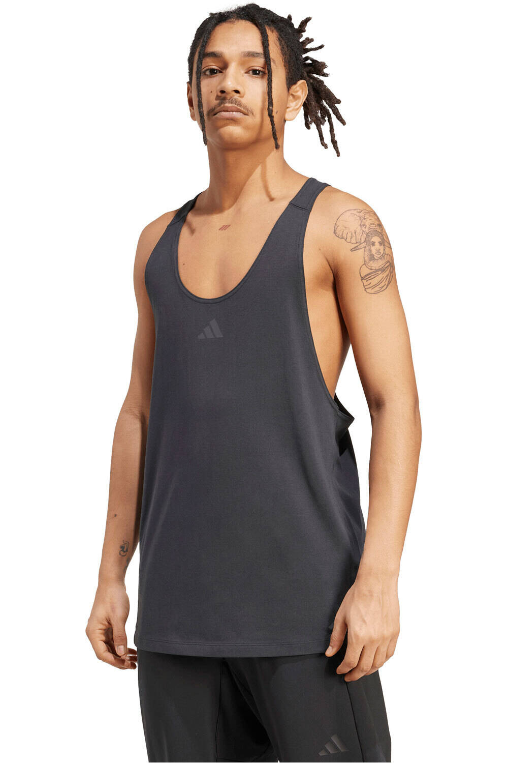 adidas camiseta tirantes fitness hombre POWER STRINGER vista frontal