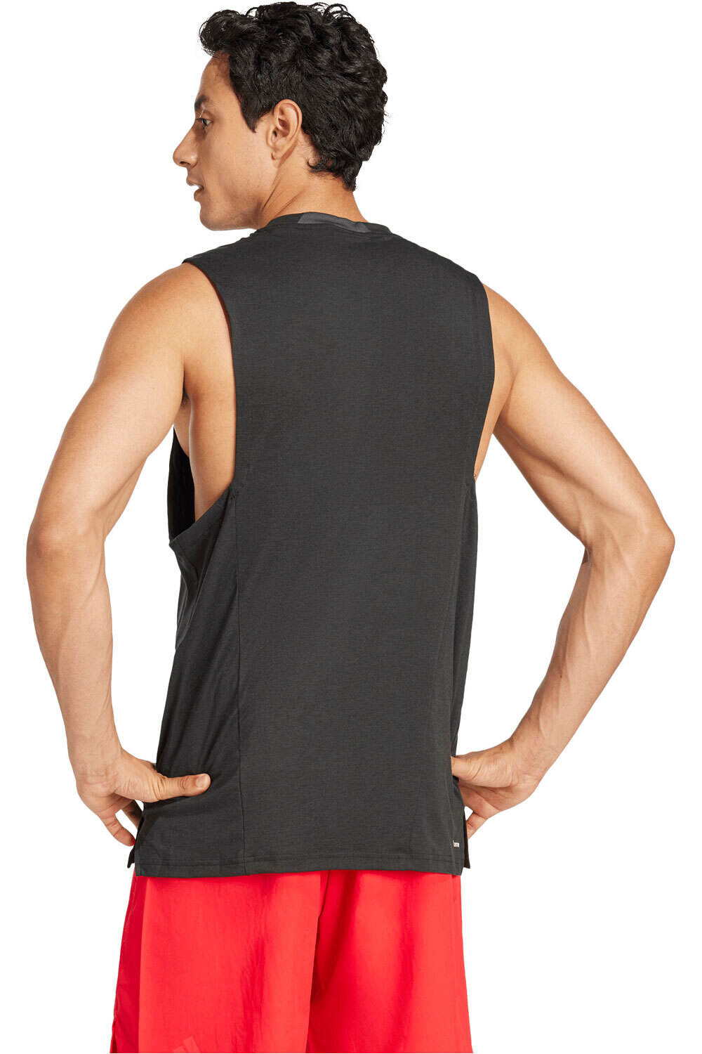 adidas camiseta tirantes fitness hombre TCNICA DESIGNED FOR TRAINING 3S vista trasera
